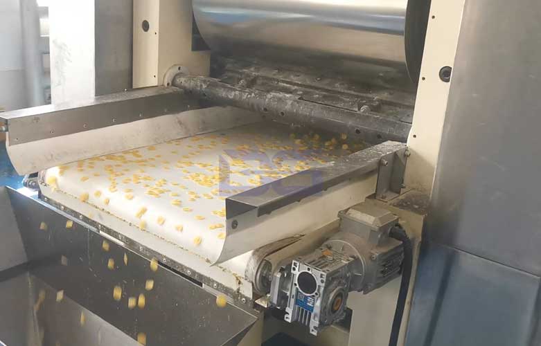 德固機(jī)械早餐谷物玉米片生產(chǎn)線客戶現(xiàn)場(chǎng)